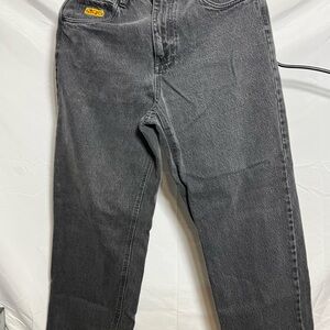 Empyre Relax Jeans Women 34 X 28 Denim Retro Y2K Baggy Loose Fit Raw hem Crop